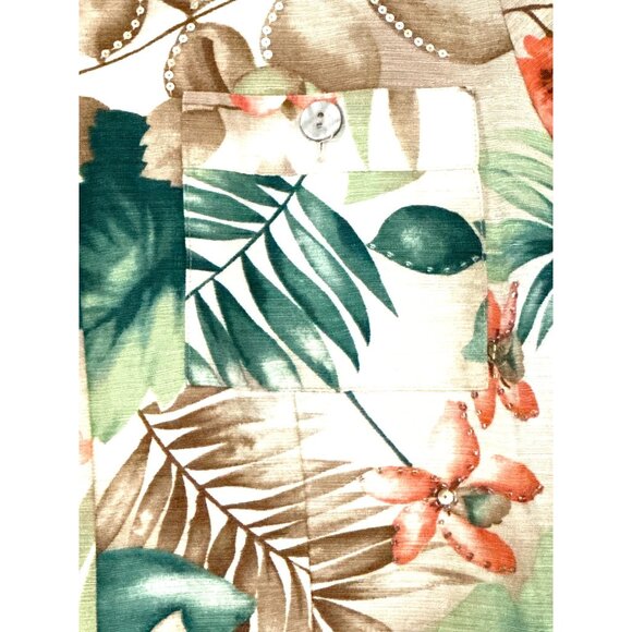 Alfred Dunner Size 12 Yellow Silk Blend Jacket Floral Trim Textured Lining - Picture 9 of 15